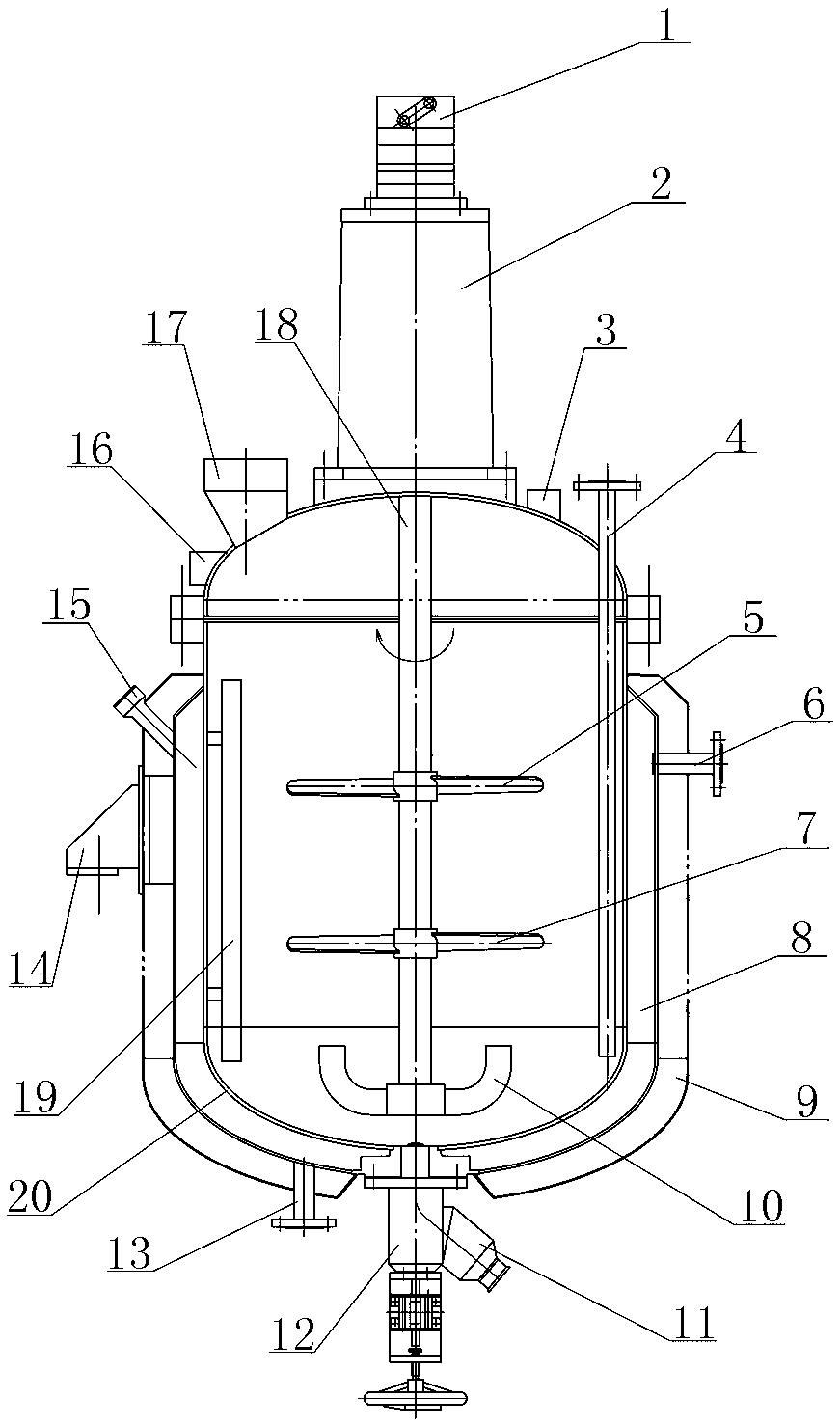 Stirring device for mixing chemicals inside initiation tool