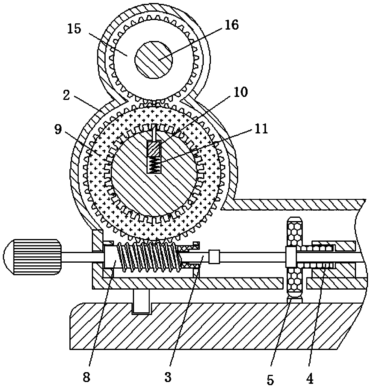 Adjustable projector supporting device using principle of ratchet positioning