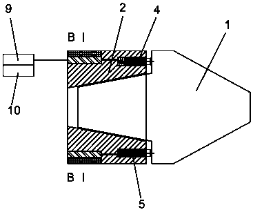 Piezoelectric drive type electric spindle chip mingling detection device used for numerical control machine tool