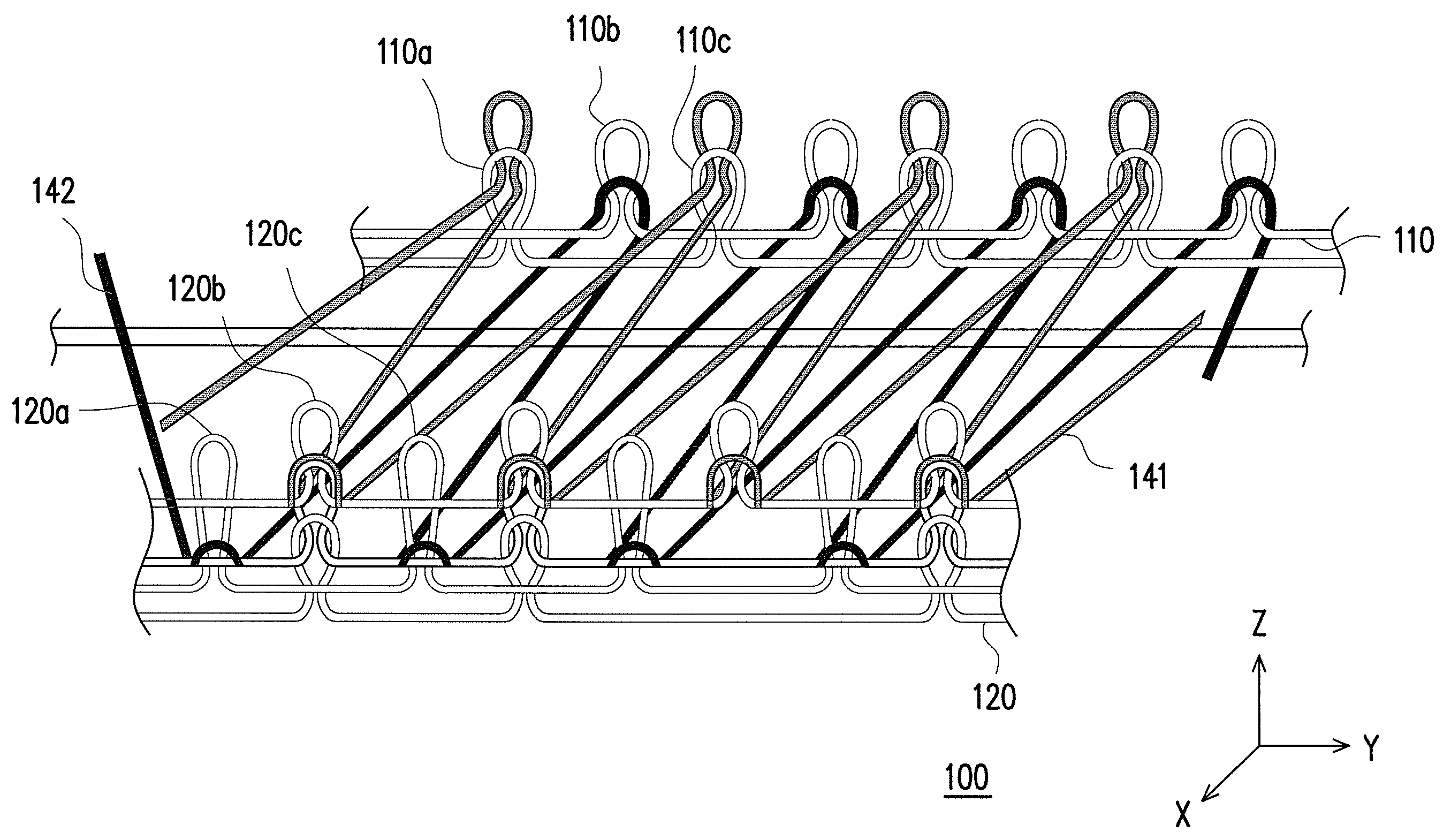 Integrally-woven three-layer heating textile