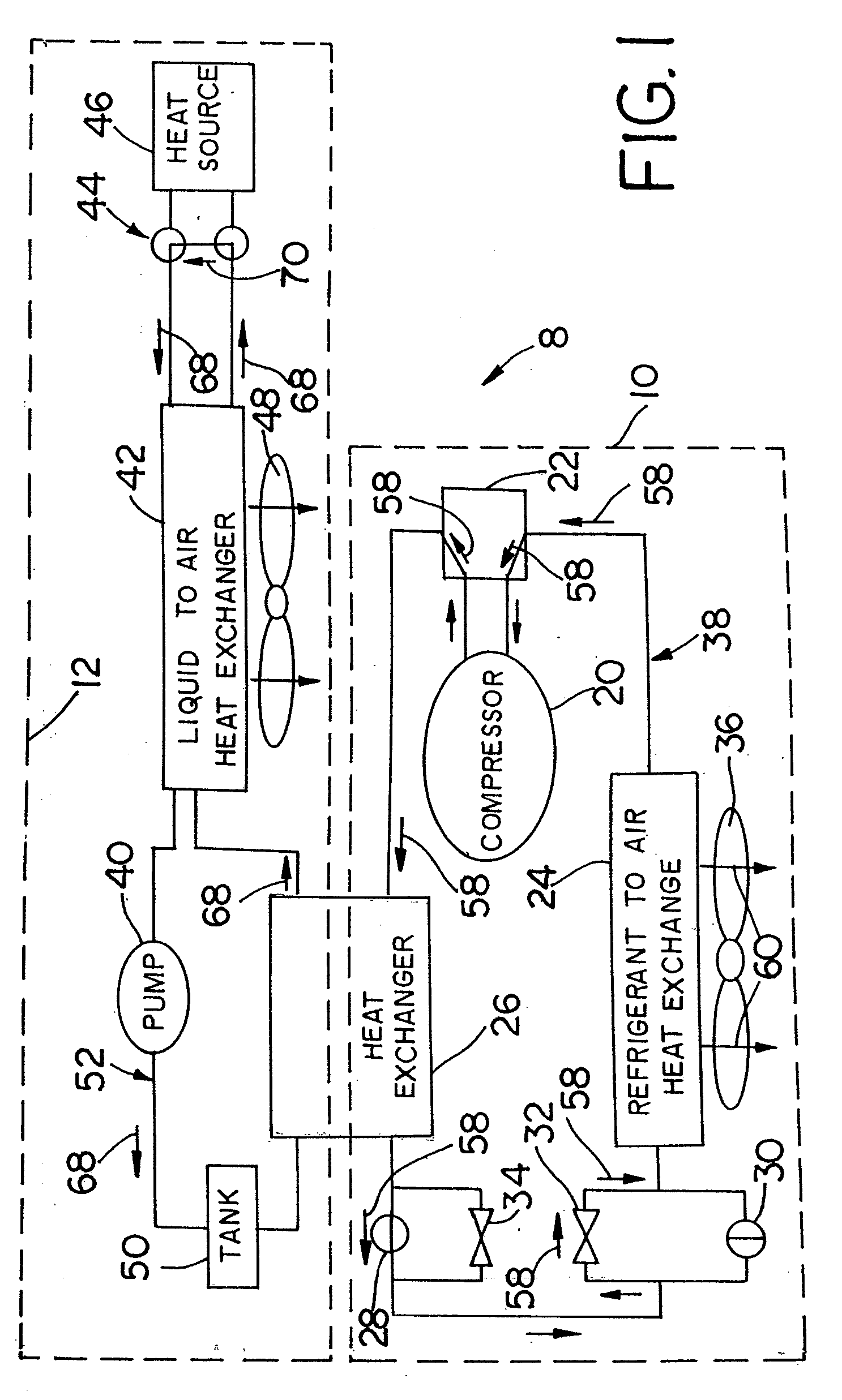 Combined Heating & Air Conditioning System for Buses Utilizing an Electrified Compressor Having a Modular High-Pressure Unit