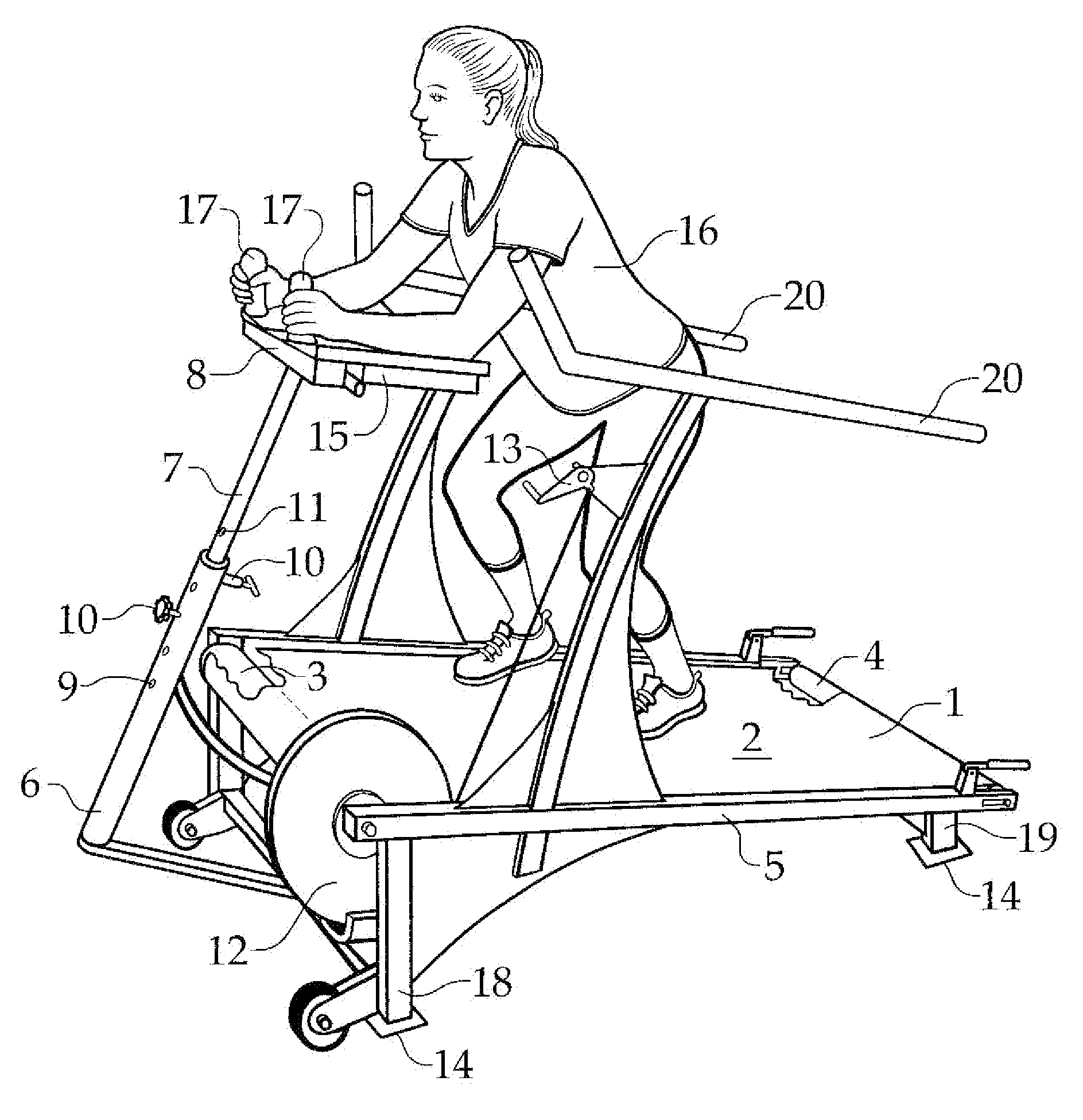 Motorless Treadmill with Large Flywheel