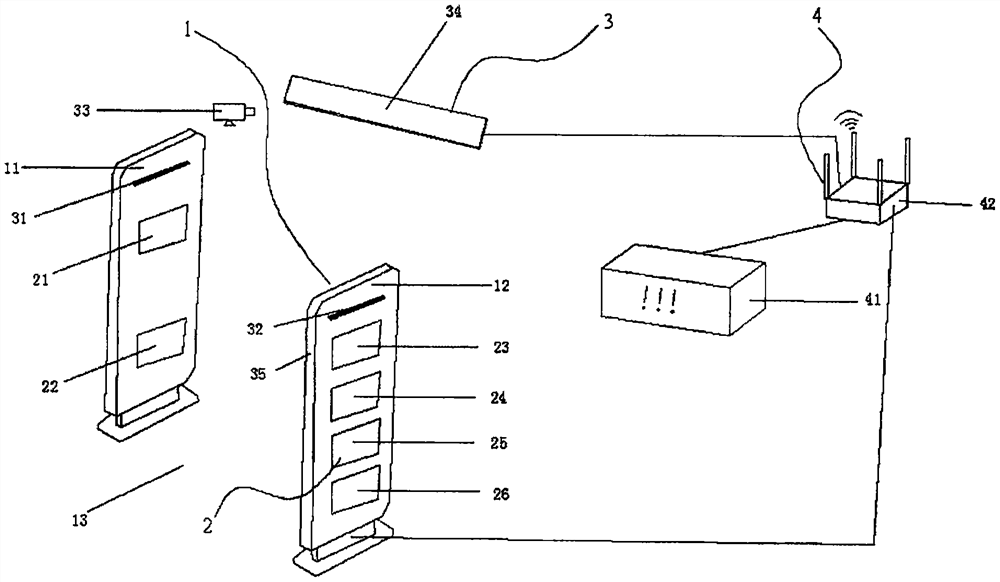 Book safety detection door and method for realizing alarm through real-time interaction of network data