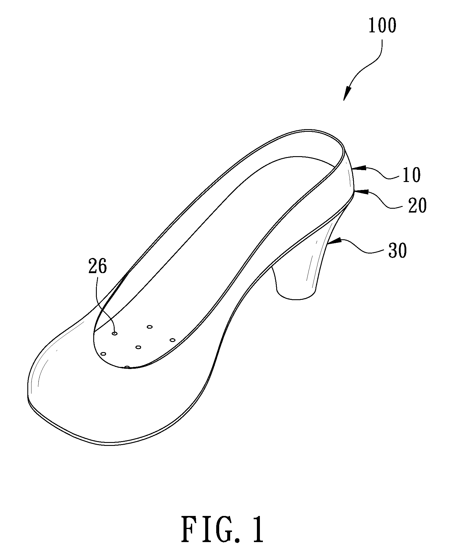 High heel shoe structure