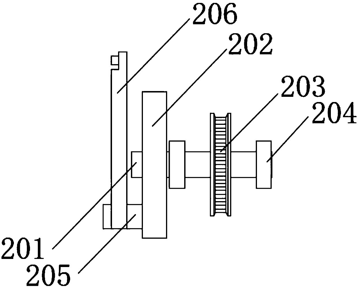 Vertical lifting feeding system of automatic packaging machine for beef jerky