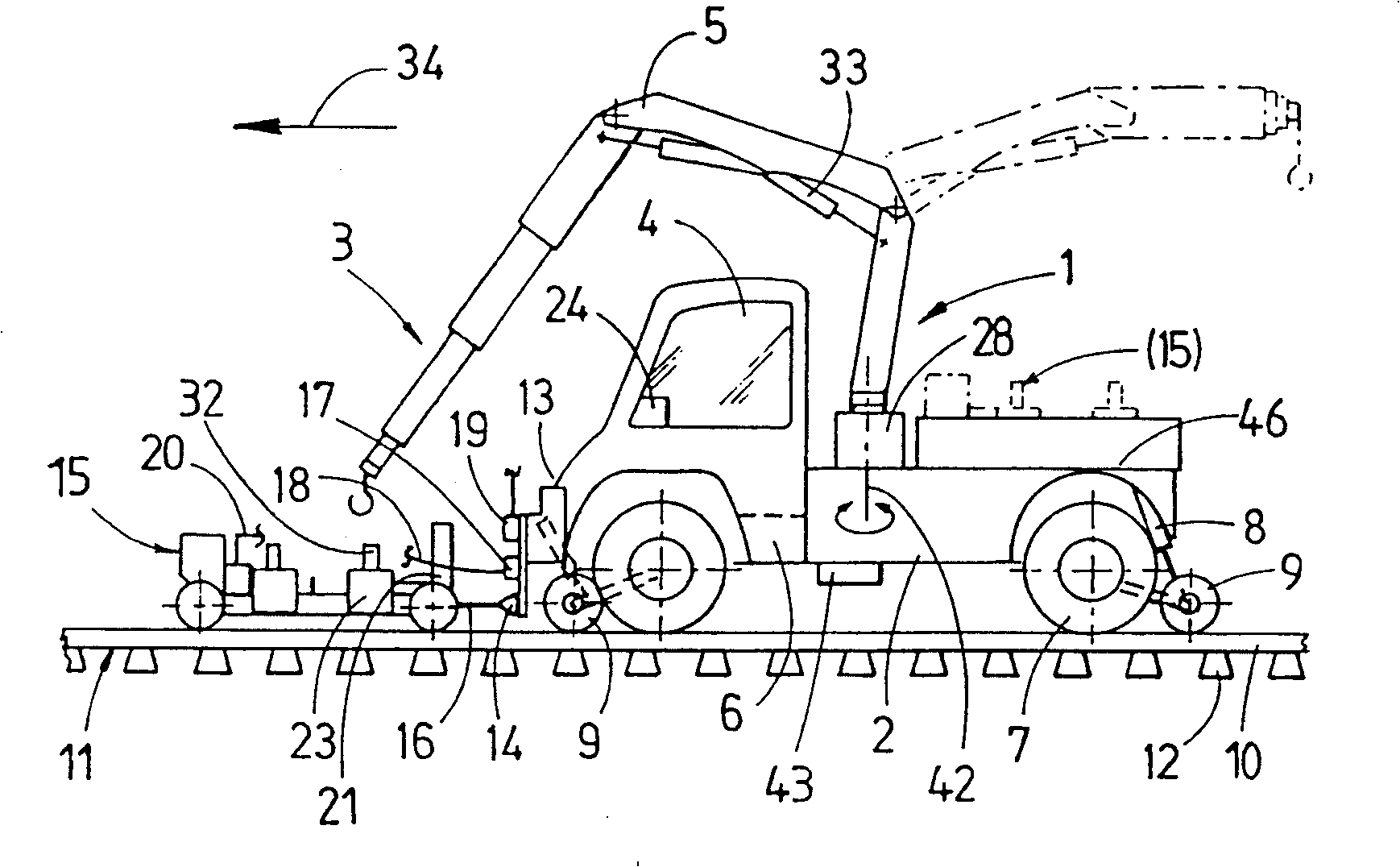 Machine and method for machining rails