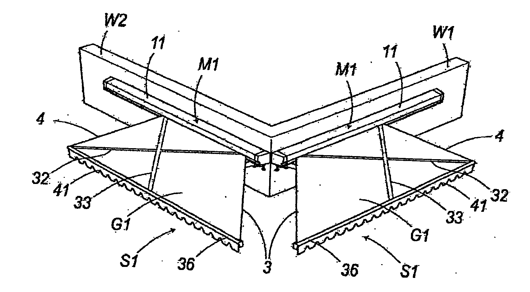 Corner canvas and corner awning device