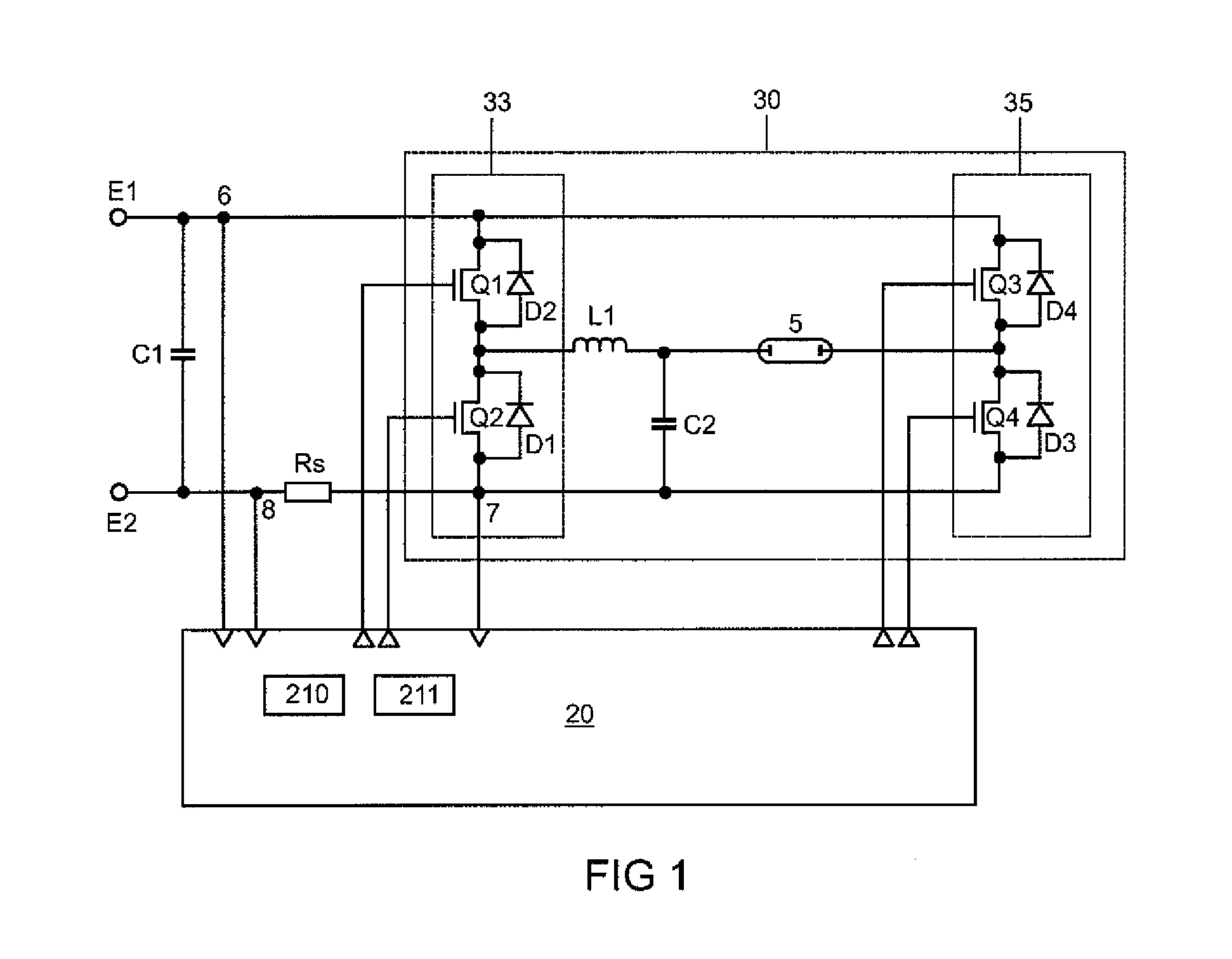 Circuit arrangement and method for operating a high pressure discharge lamp