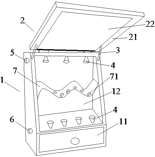 Storage box with small night lights