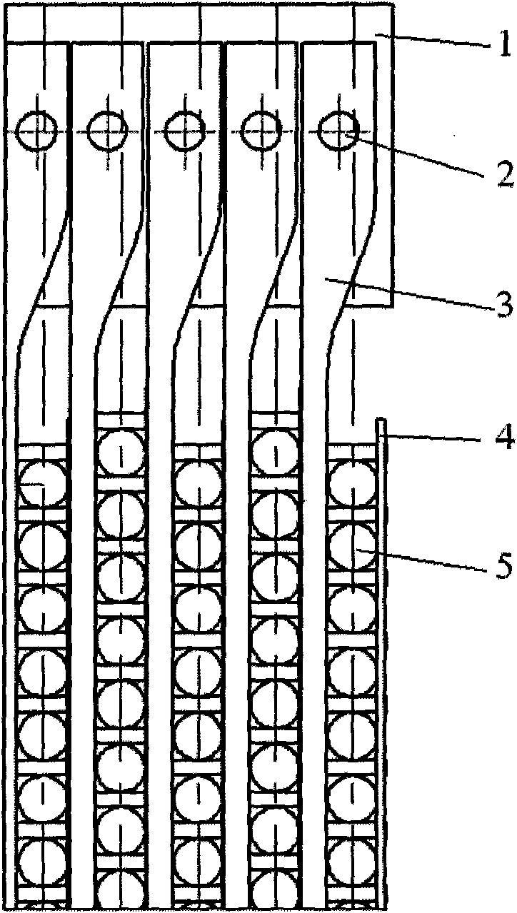 Support fixed structure of spiral heat exchange tube