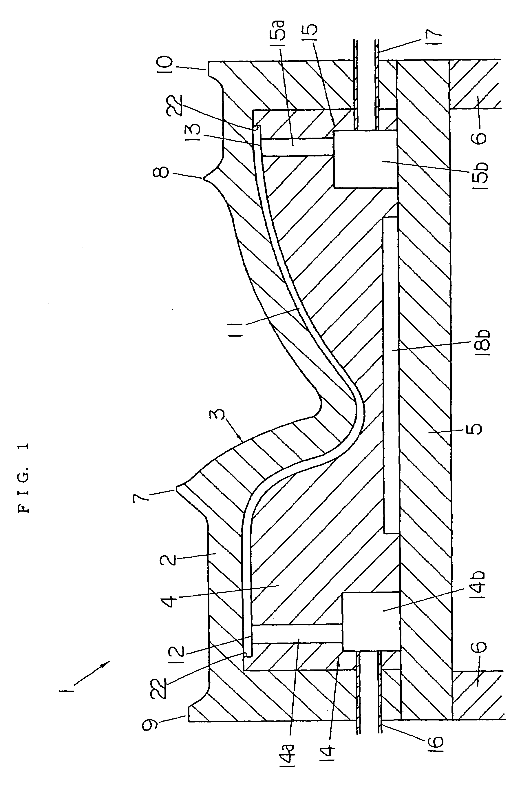 Metal mold device for blow molding