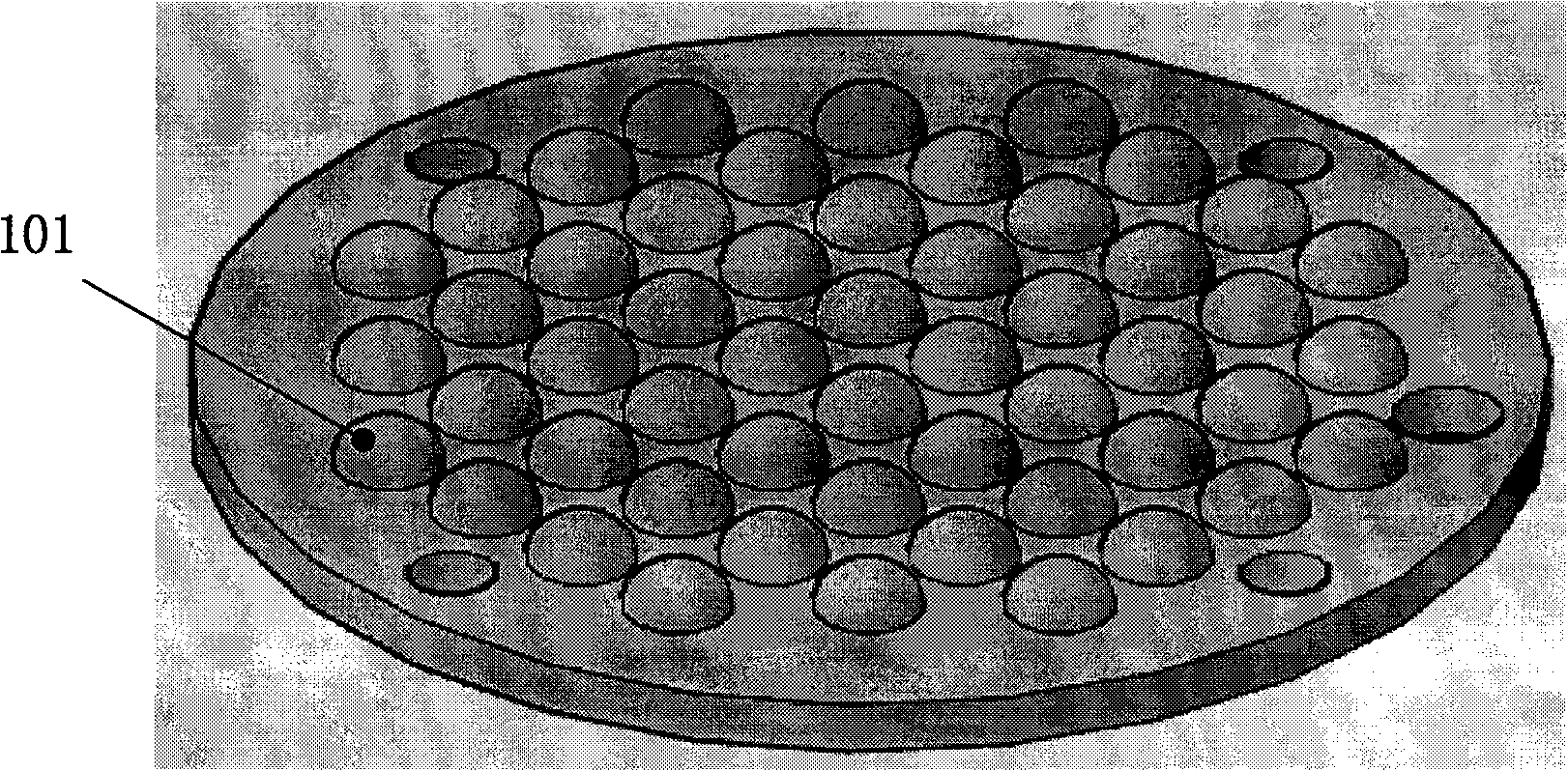 Non-imaging optical directional light distribution method for LED light source