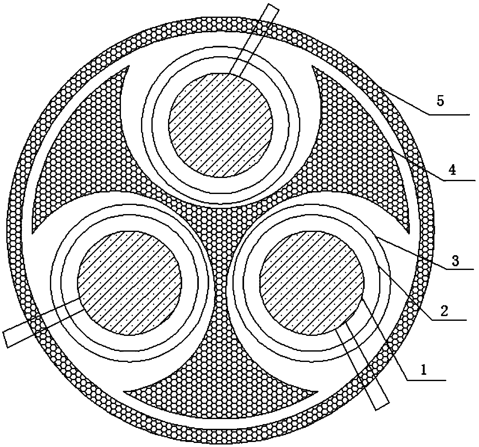 High-voltage transmission power cable