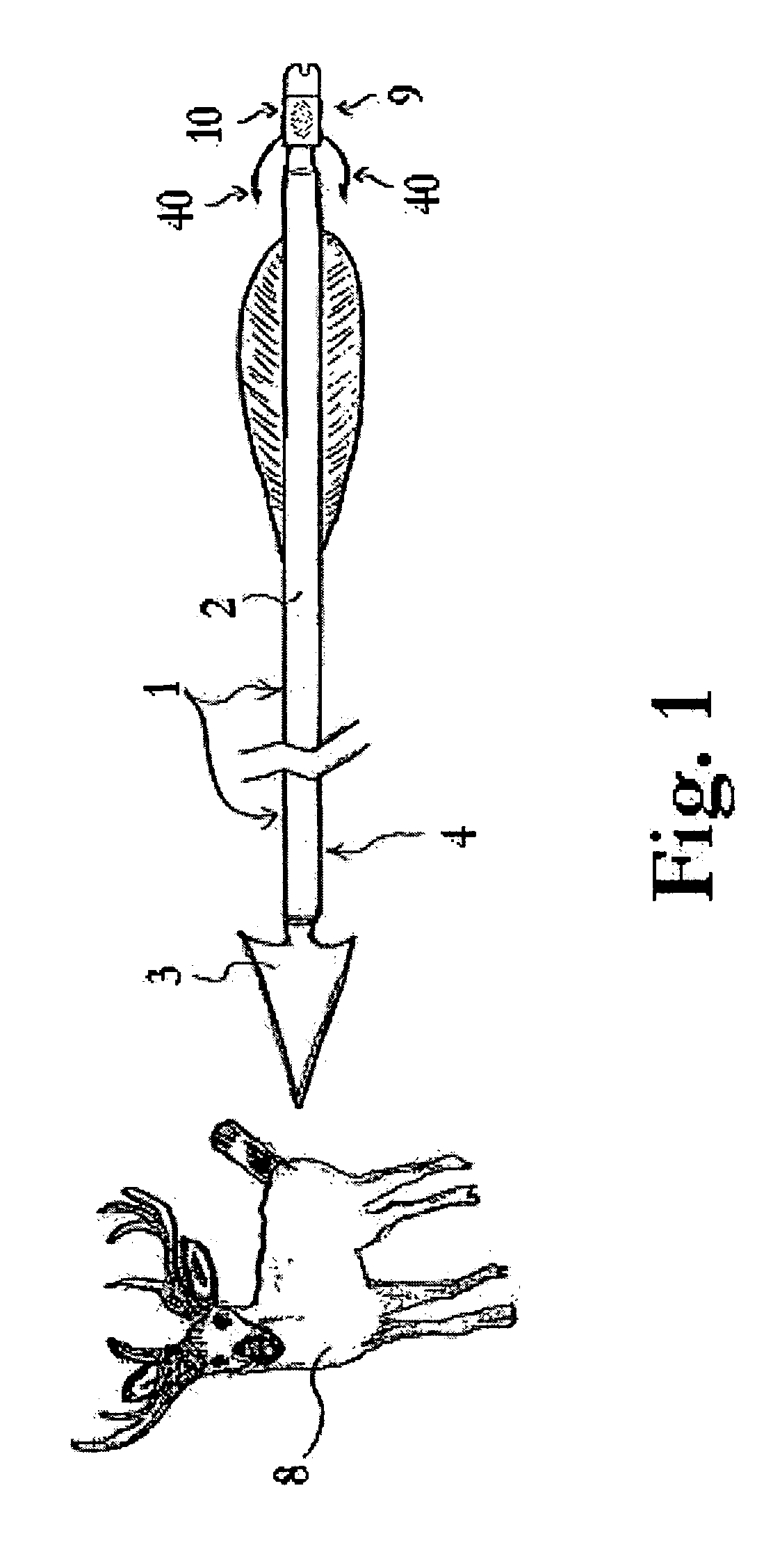 Device for detaching locator from arrow for tracking game