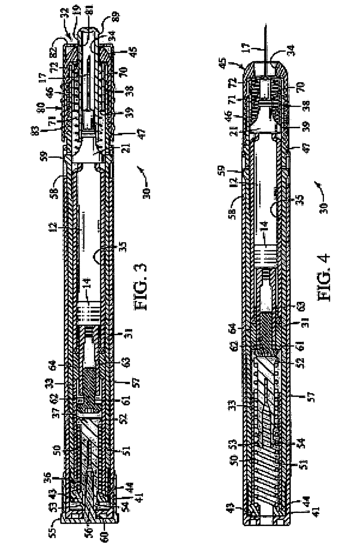 Kits containing medicine injection devices and containers