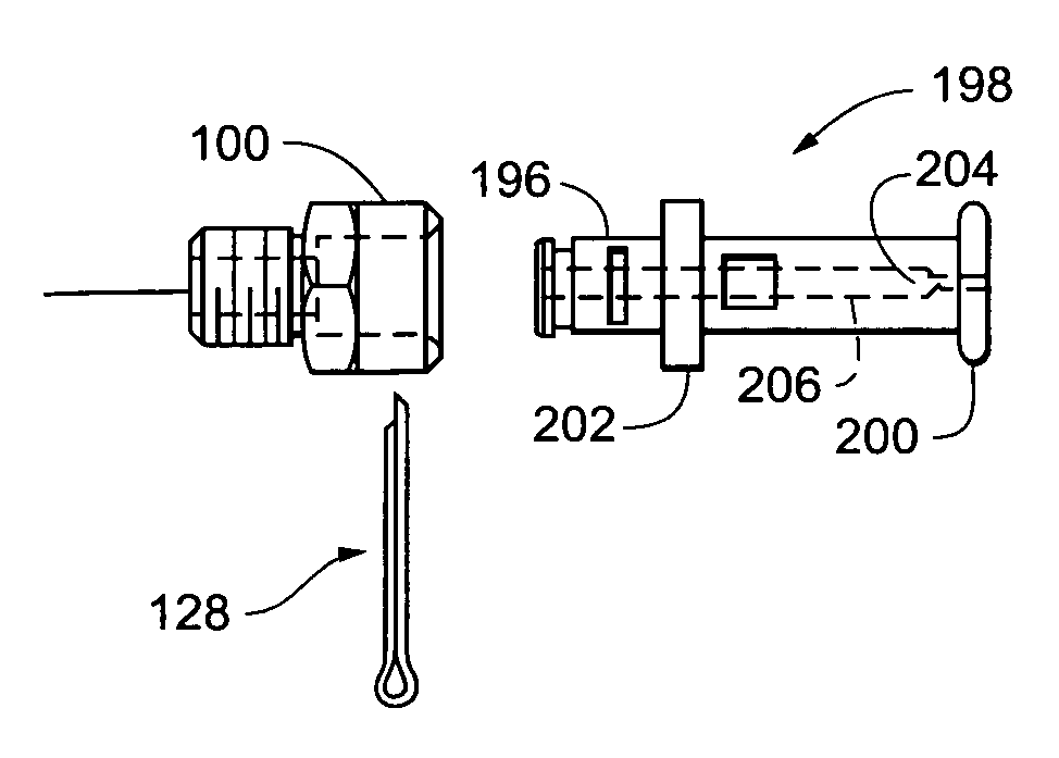 Viscous fluid metering device with quick change nozzle