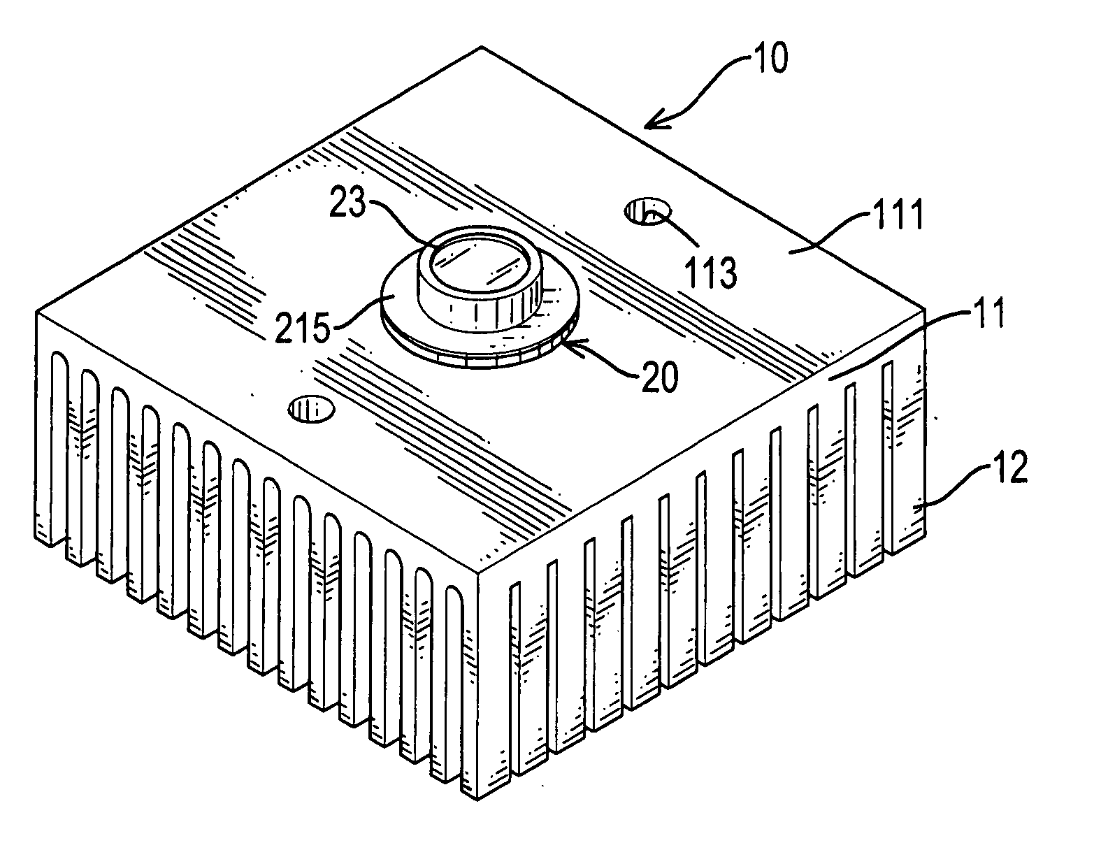 High brightness LED apparatus with an integrated heat sink