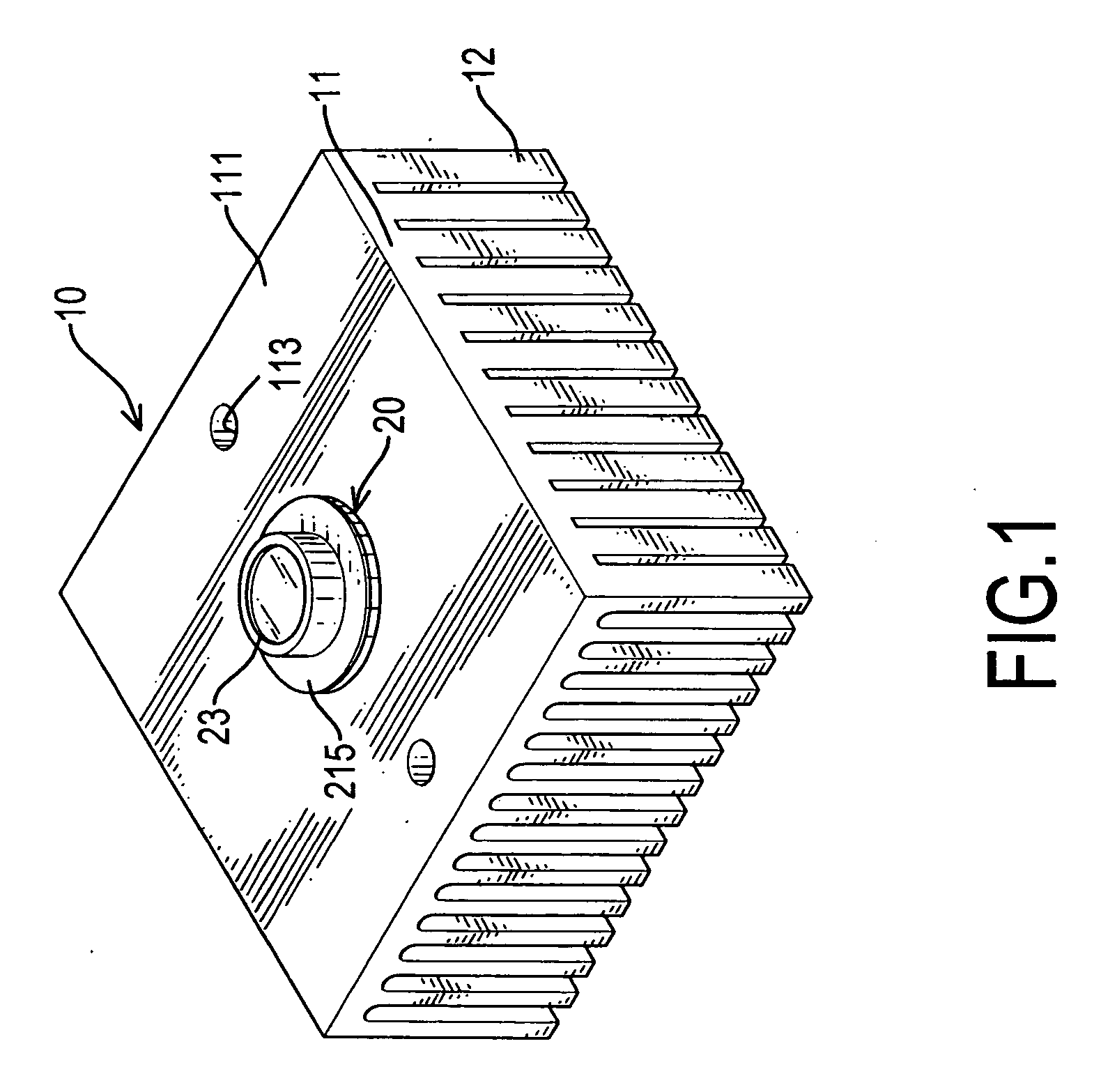 High brightness LED apparatus with an integrated heat sink