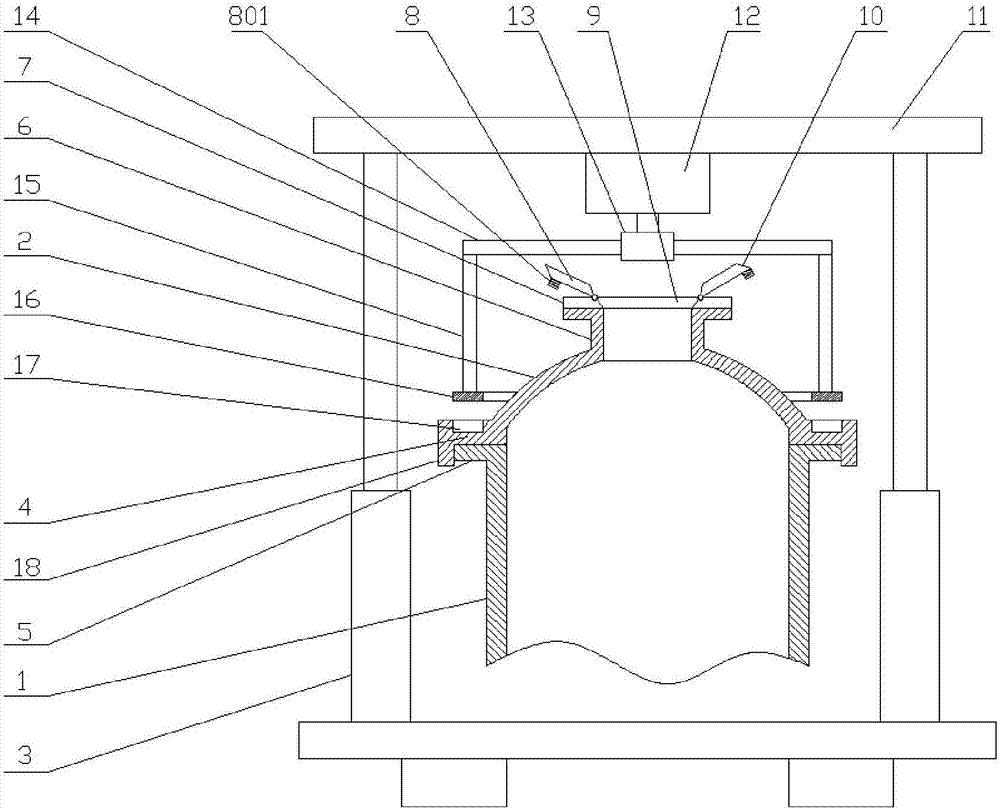 A pressure vessel with a double cover