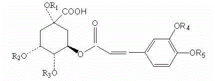 Chlorogenic acid acylate capable of improving bioavailability of chlorogenic acid and application thereof