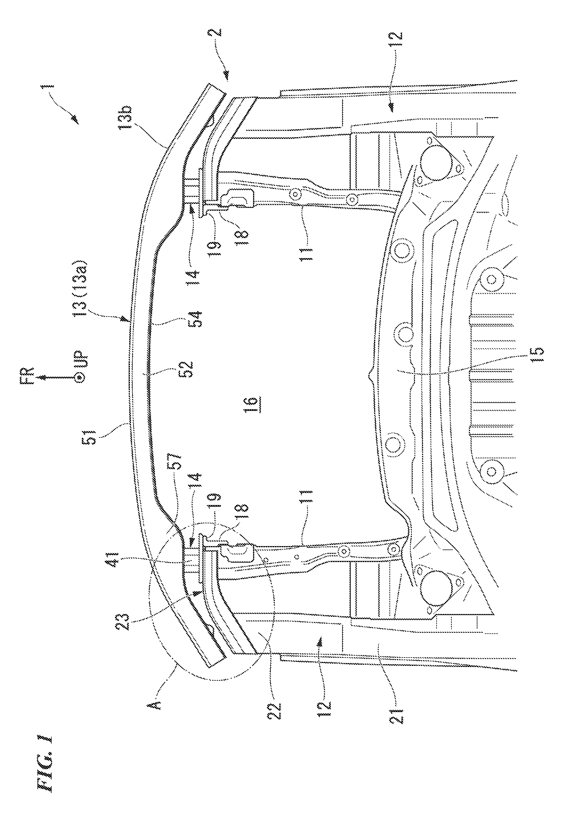 Vehicle body frame structure