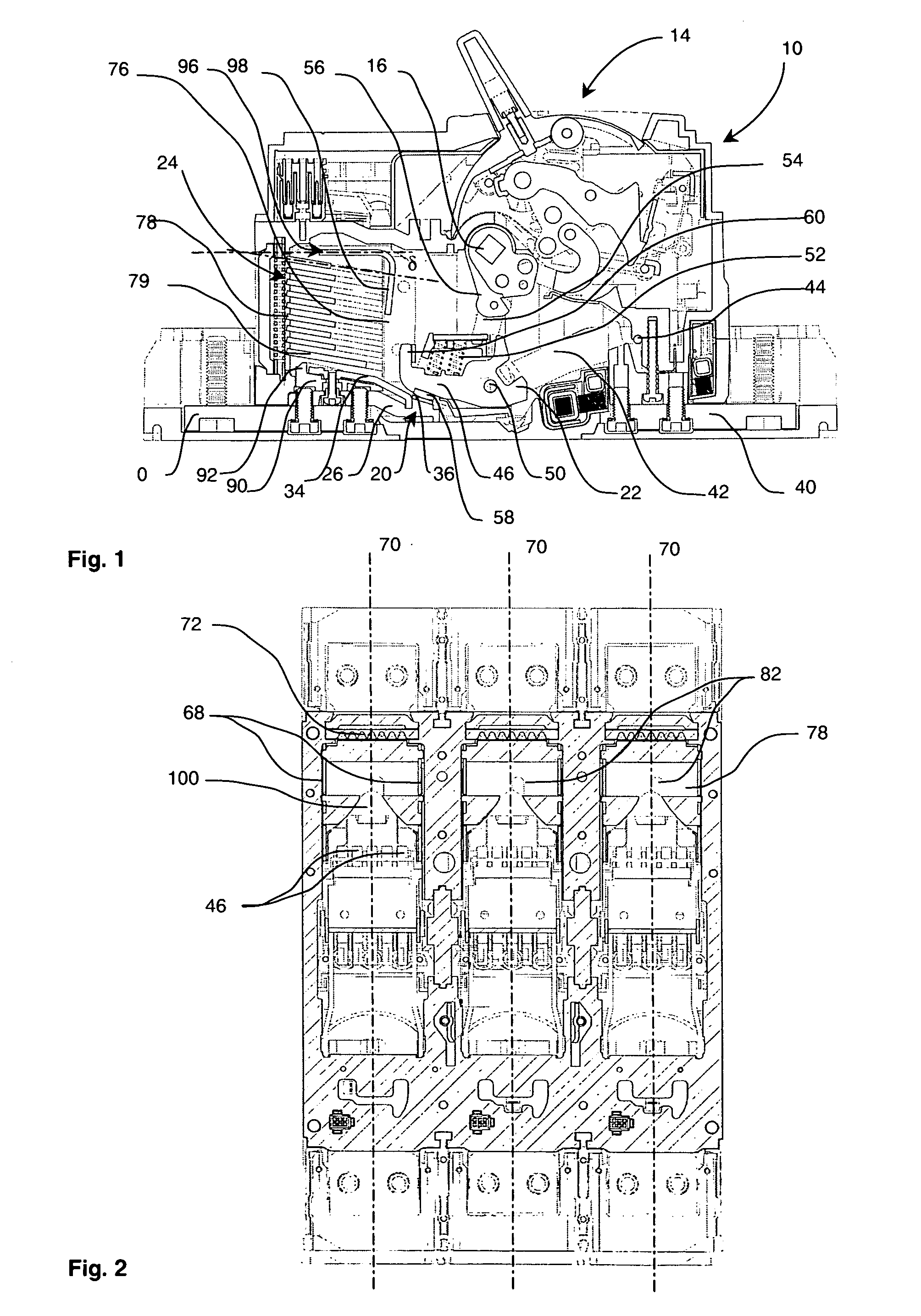 Switchgear device comprising an arc chute of reduced size