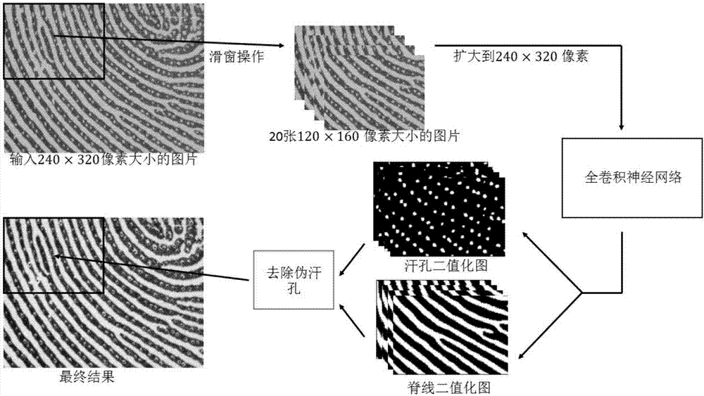 Full convolutional neural network-based fingerprint sweat pore extraction method