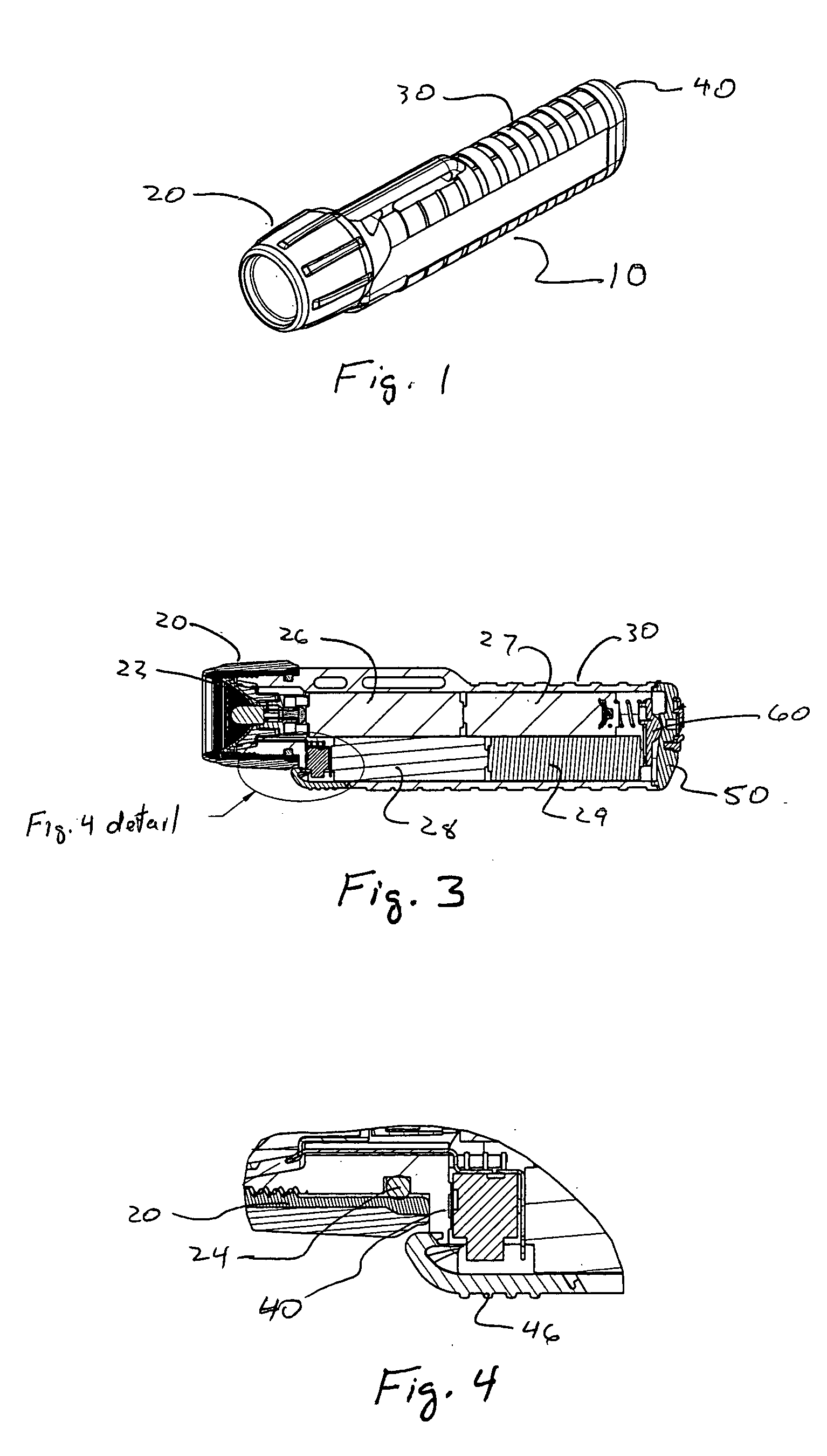 Flashlight with drop-in side-by-side batteries