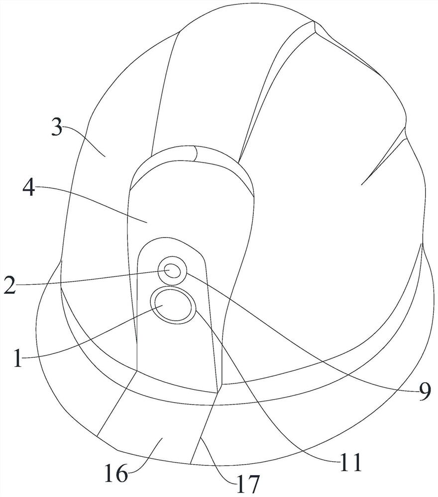 Intelligent fire fighting helmet with front turnover mechanism