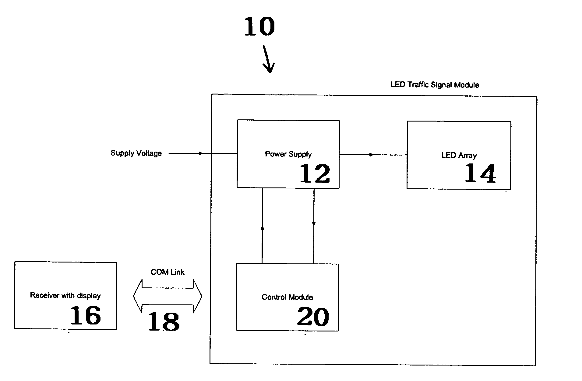 Intelligent light degradation sensing LED traffic signal