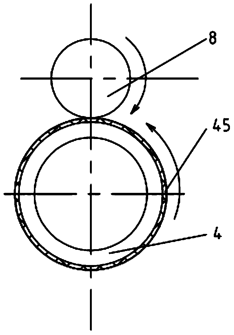 Double-roller frame yarn fluffing device