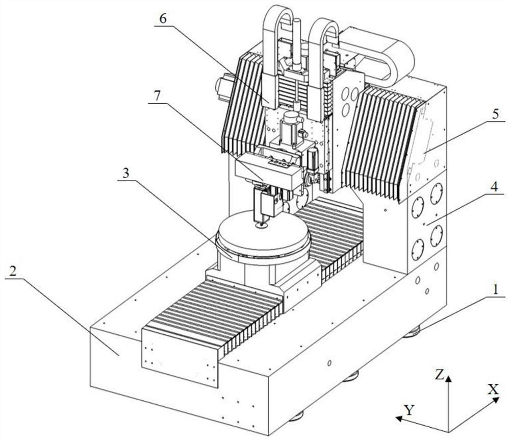 Polishing equipment for multi-axis free-form surface optical element and working method