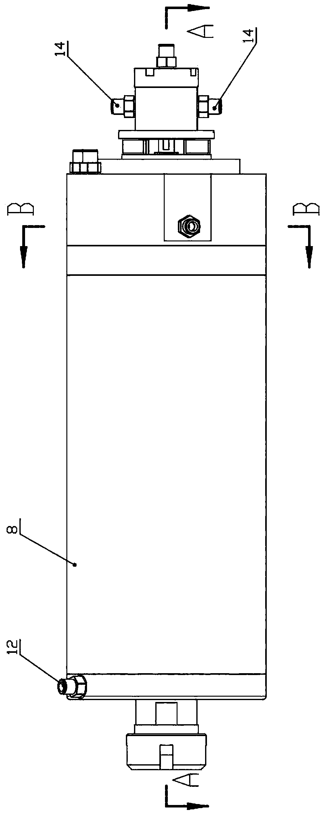 Permanent-magnet synchronous engraving and milling electric spindle adopting internal cooling for shaft core