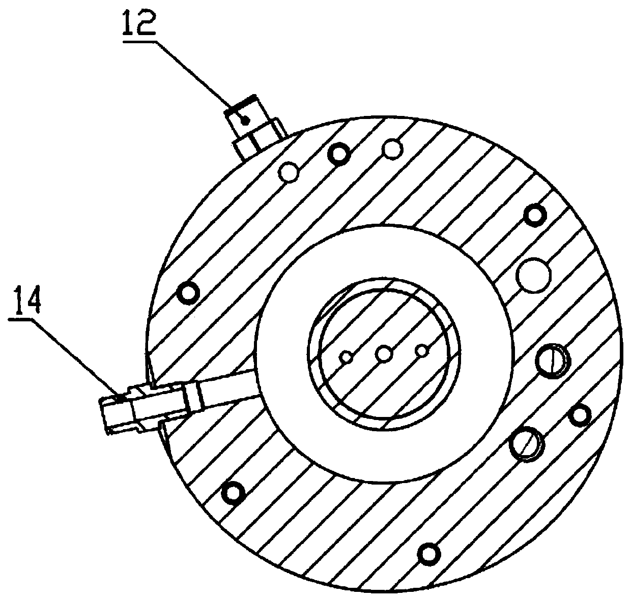 Permanent-magnet synchronous engraving and milling electric spindle adopting internal cooling for shaft core