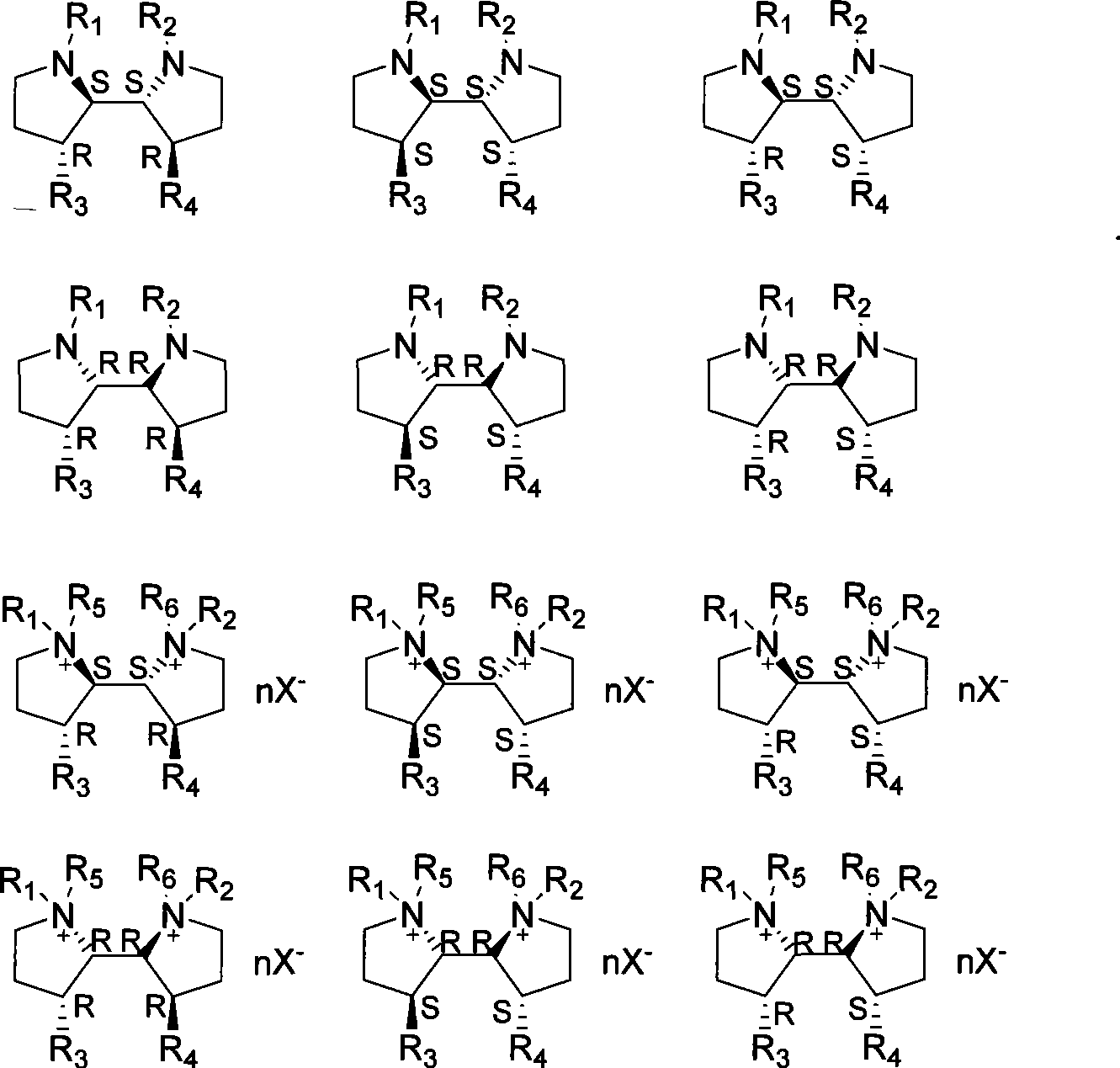 3-3'-substituted 2,2'-dipyrrolidine compounds and salts thereof