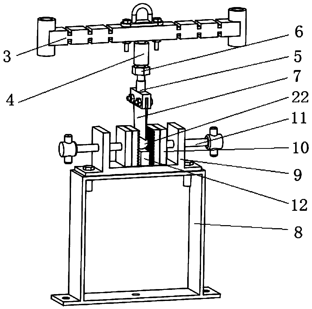 Rubber fruit crushing force test device