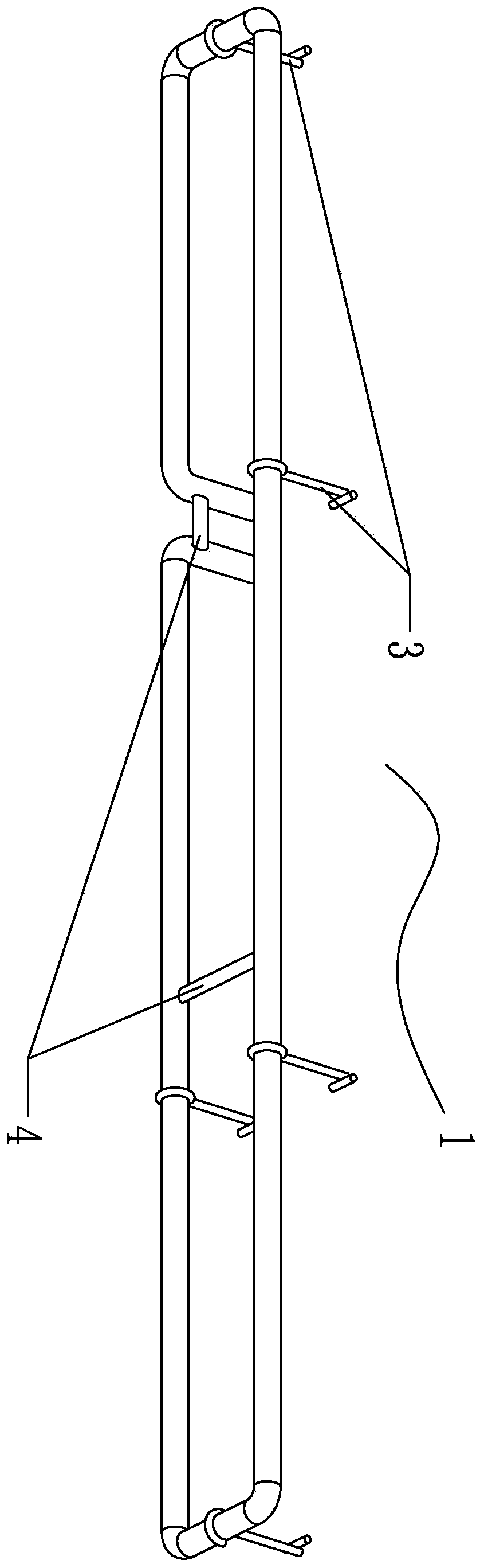 Fixing structure for embedded cooling oil tube, casting system and casting method