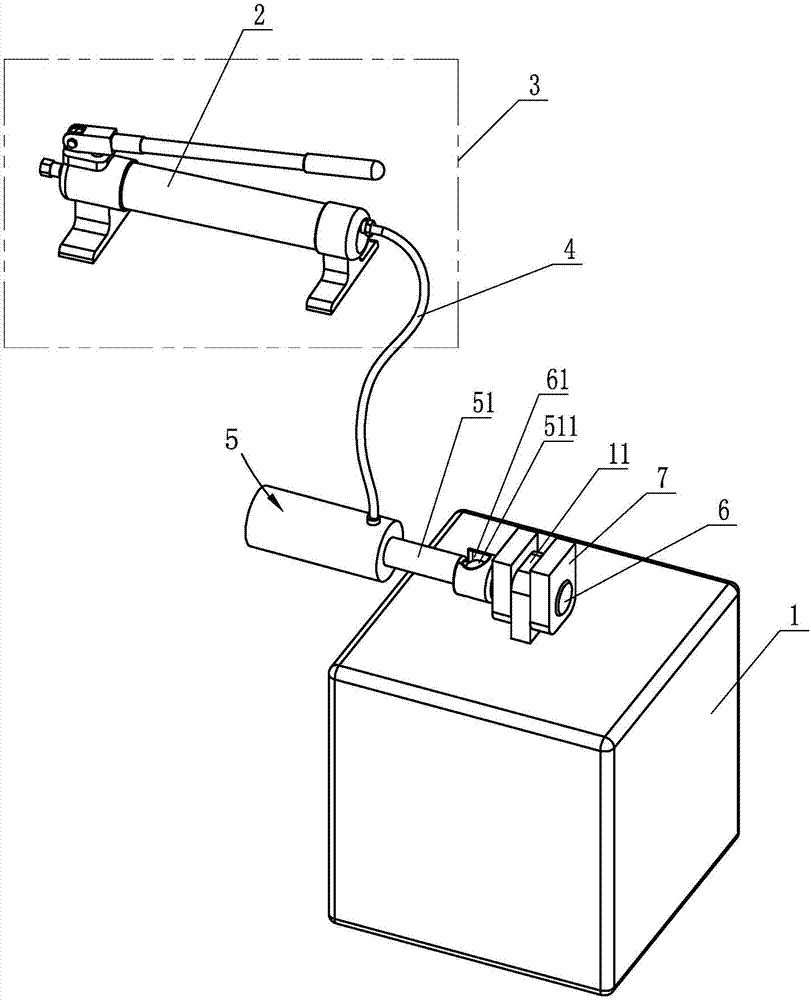 Deep sea manual hydraulic driving type disposable ballasting device