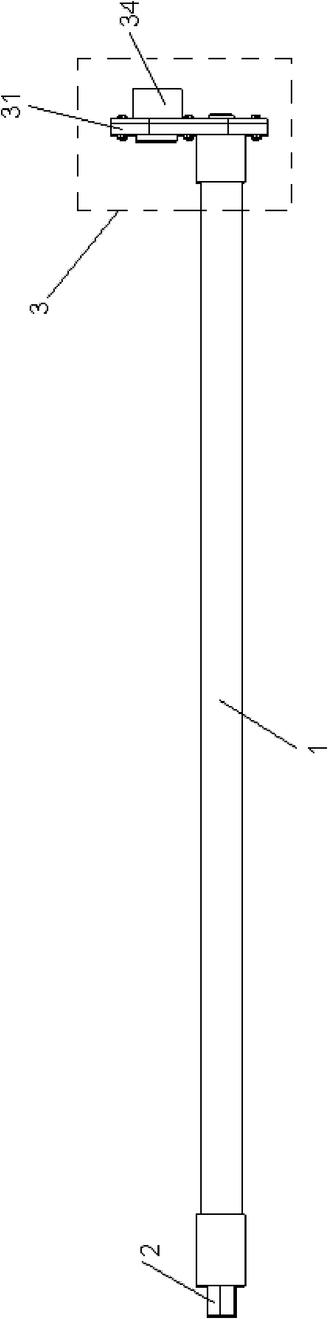 Electrified fastening stick for middle-phase insulator screw cap