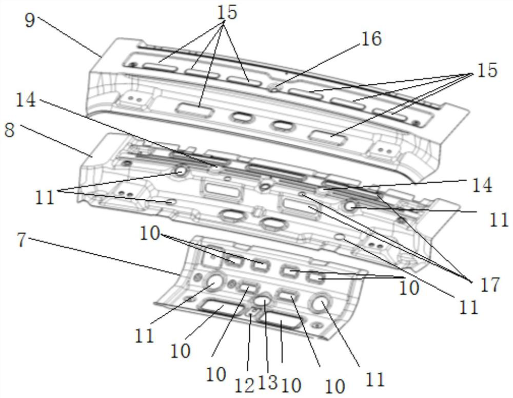 Panoramic backdrop automobile roof rear assembly