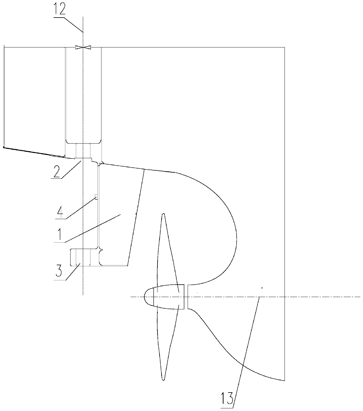 Method for erecting scaffold platform between rudder horns and method for measuring deviation of upper and lower rudder holes of rudder horns