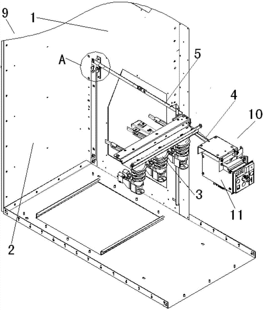 Interlocking mechanism used for high-voltage switch cabinet