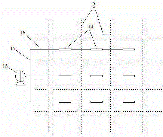 Saturated dredger soft soil foundation reinforcing treatment system and grid-type vacuum preloading and electroosmosis-method combined treatment method