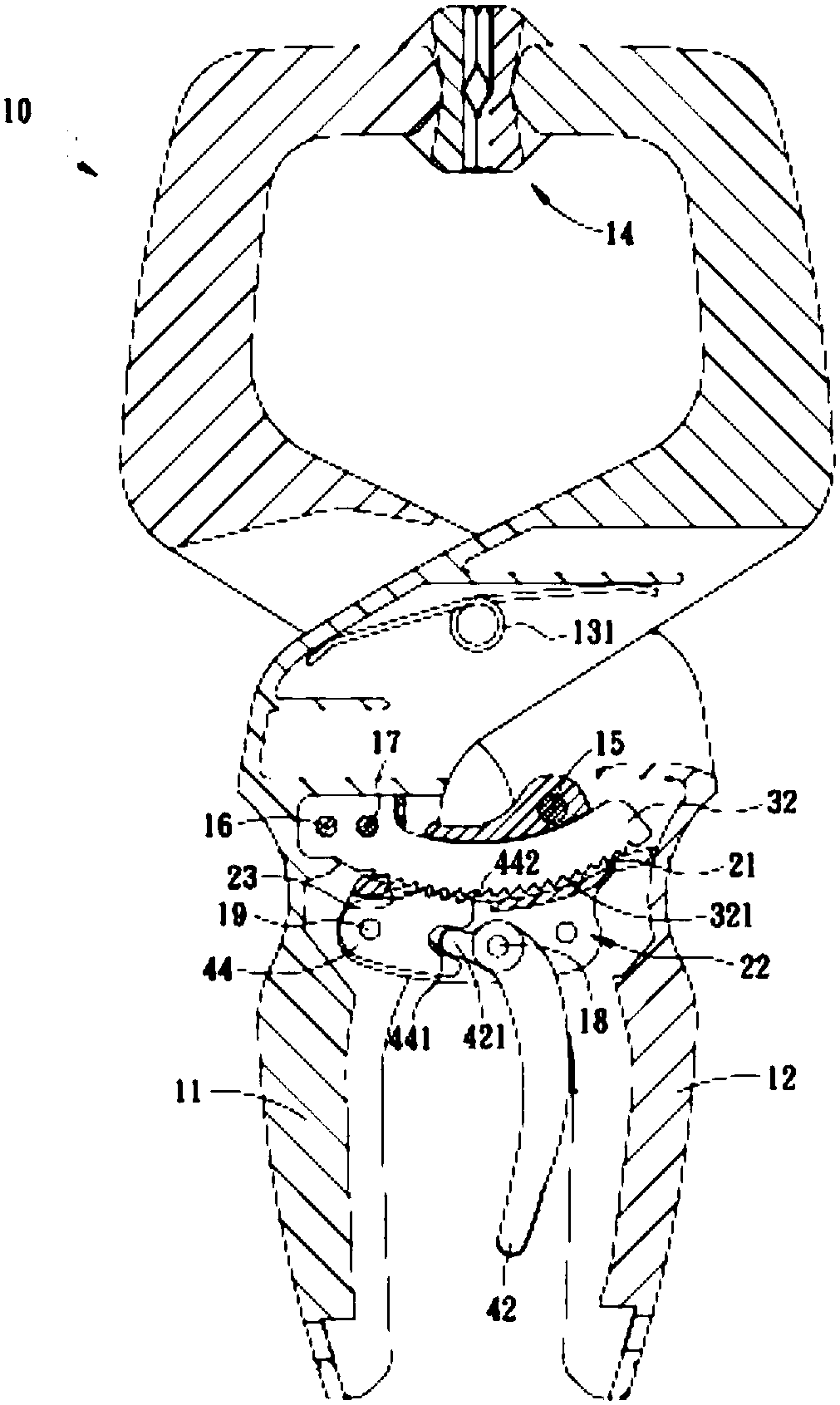 Ratchet mechanism with staggered locking and releasing functions and ratchet wheel clamp