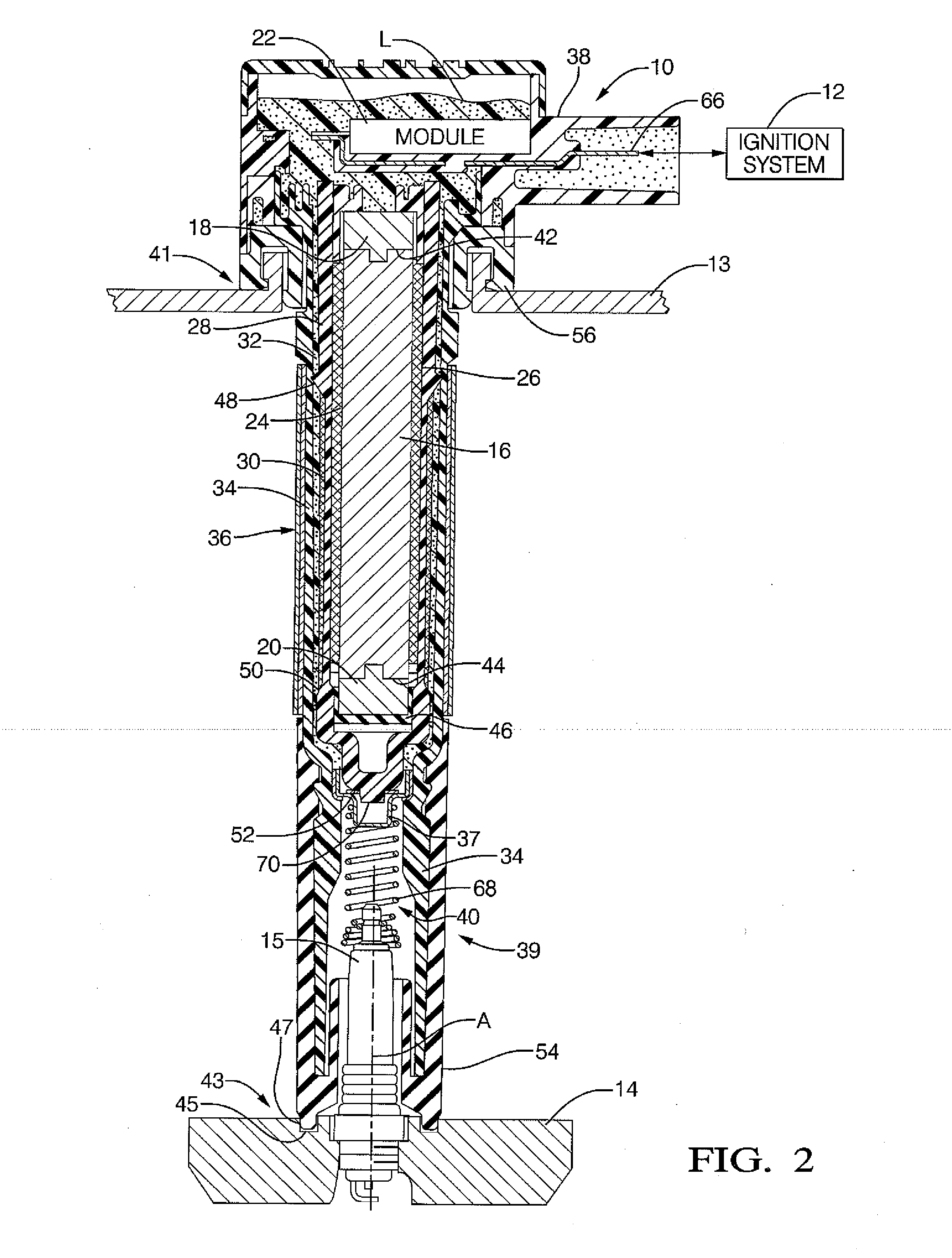 Integrated ignition coil and oil seal for head and cam cover