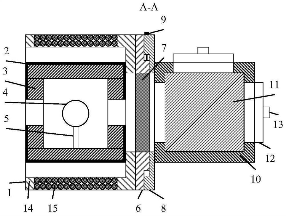 An integrated alkali metal gas density detection device based on the Faraday effect