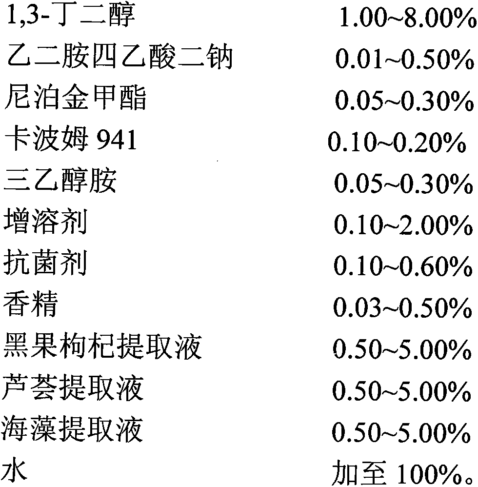 Lycium ruthenicum mill freckle-removing and whitening anti-aging essence and preparation method of essence