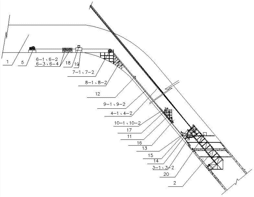 Safe traction system of inclined-shaft concrete lining construction transportation trolley