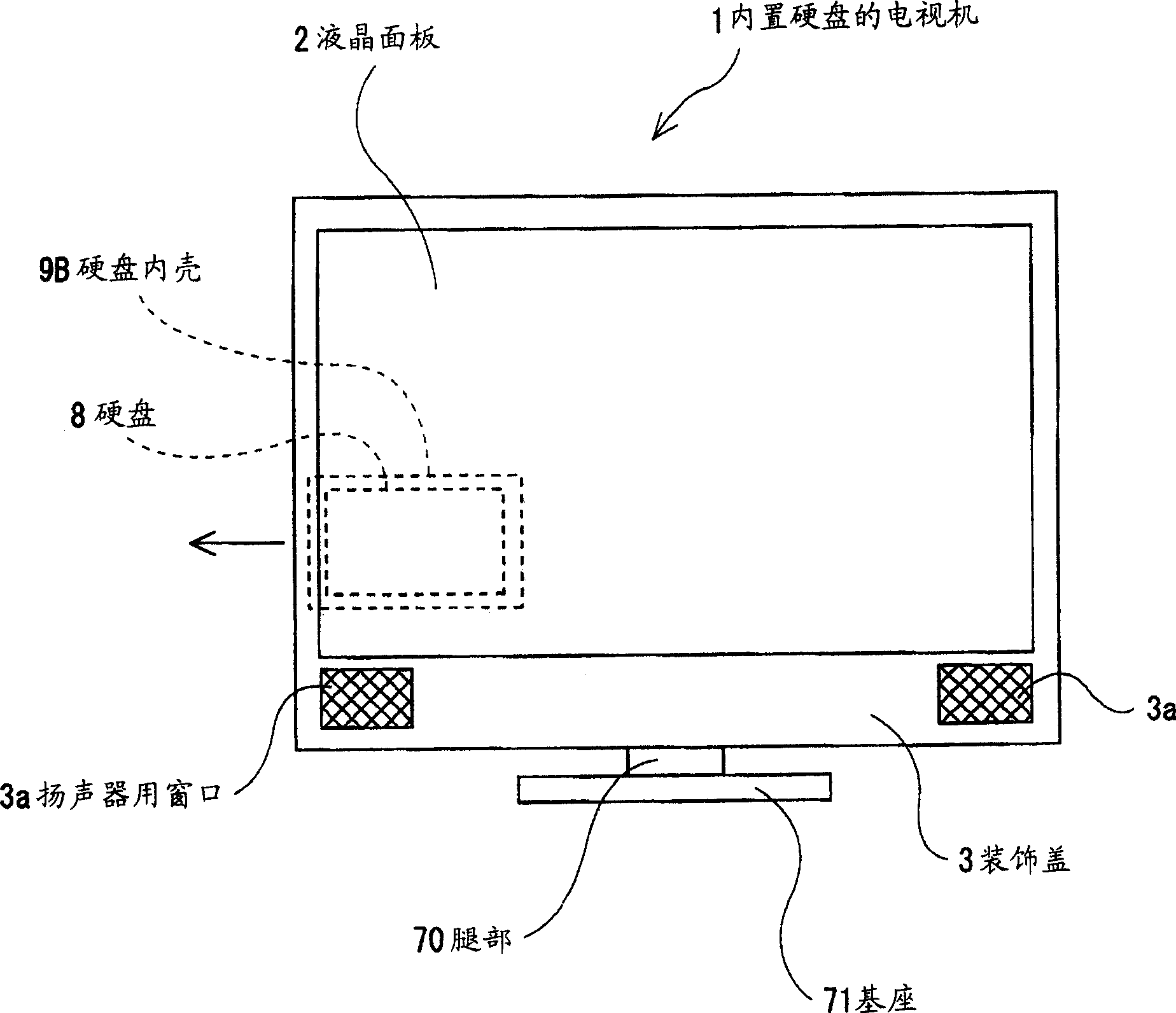 TV with built-in hard disk