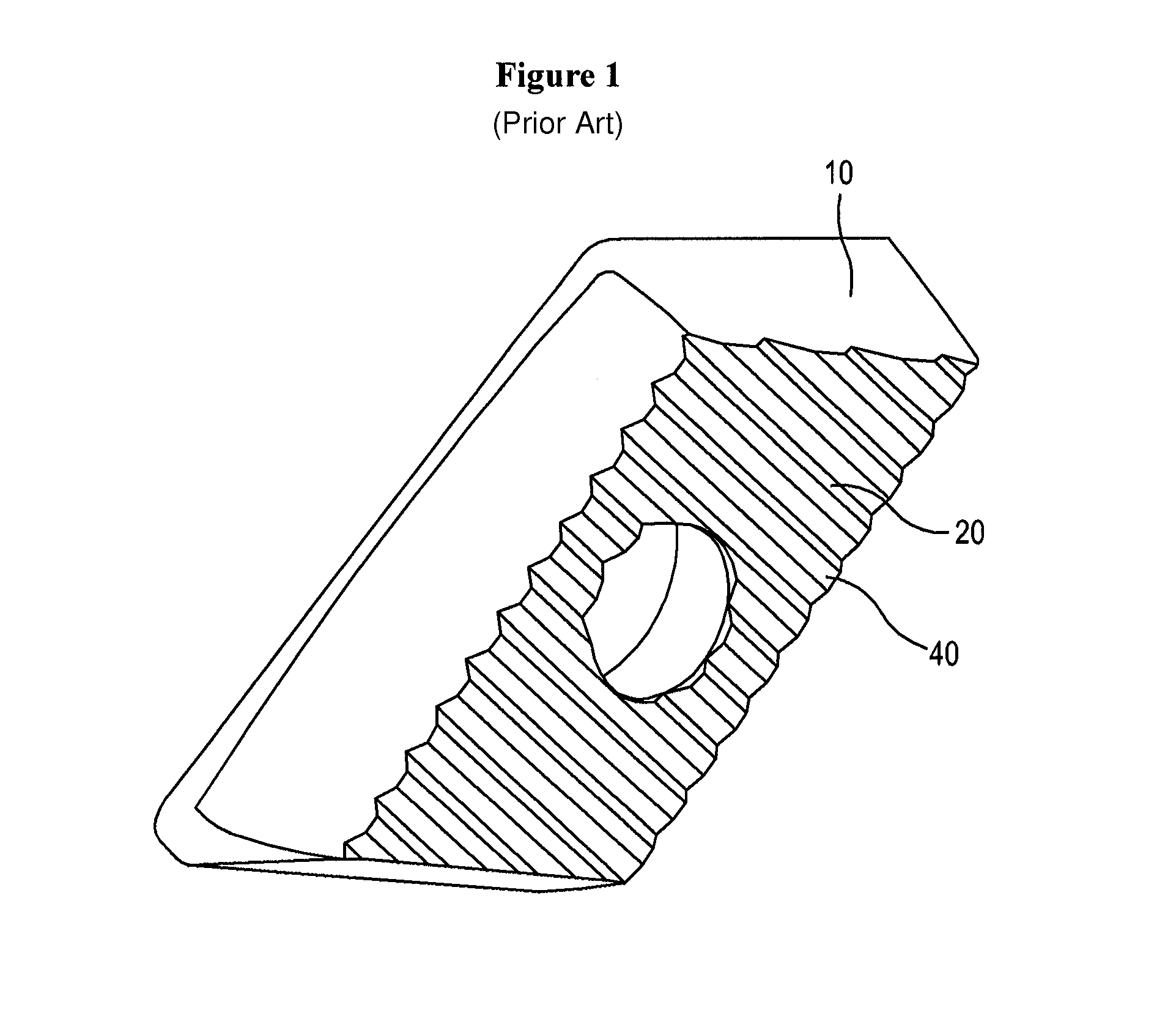 Cutting tool having pocket bottom with base and inclined surfaces